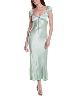 Bardot Stasia Satin Maxi Dress - Green