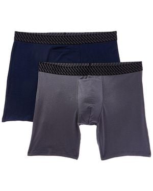 Tommy John 2Pk Cotton Basics Boxer Brief - Blue
