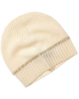 J.McLaughlin Metallic Threaded Wool-Blend Cloche Hat - Natural