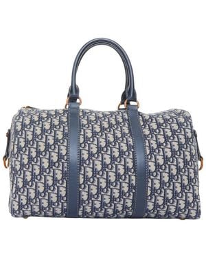 Dior Canvas & Leather 2017 Boston 40 Travel Bag (Authentic Pre- Loved) - Blue