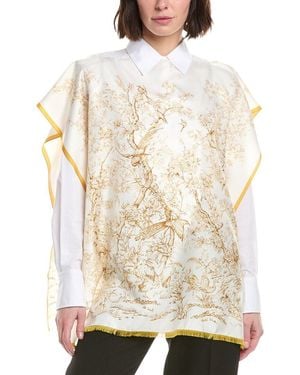 Dior Silk Poncho - Natural