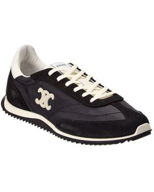 Celine Racer Nylon & Suede Sneaker - Black
