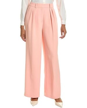 Kenneth Cole High-Rise Pleated Wide Leg Pant - Pink