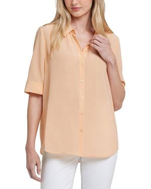NYDJ Riley Silk Blouse - Natural