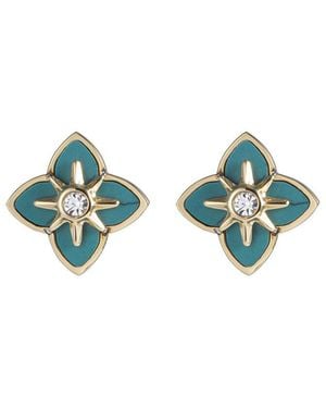 jean claude Stainless Steel Cz Earrings - Blue