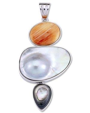 Samuel B. Abalone Pendant - White