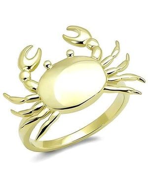Alamode Jewelry Plated Stainless Steel Ring - Metallic