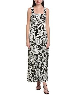Vince Camuto Tiered Square Neck Maxi Dress - White