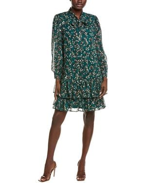 Anne Klein Ruffle Shirtdress - Green
