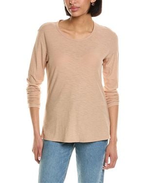 James Perse Crew Neck Long Sleeve T-shirt - Natural