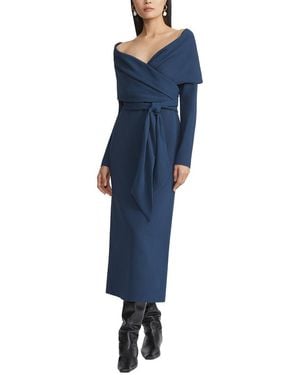 Lafayette 148 New York Portrait Wrap Dress - Blue