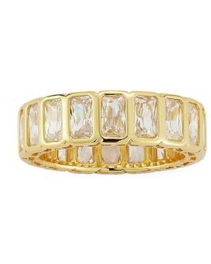 Glaze Jewelry 14K Over Cz Bezel Set Eternity Band Ring - White