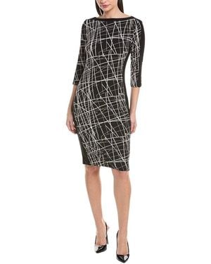 Joseph Ribkoff Printed Midi Dress - Black