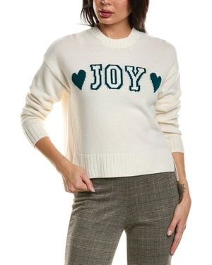 Hannah Rose Merino Wool Joy Crewneck Sweater - Gray