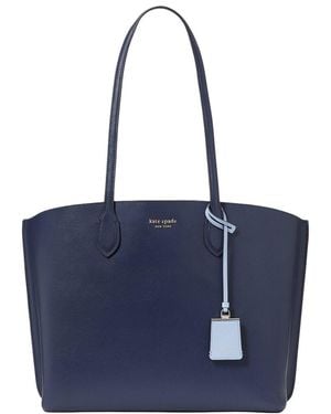 Kate Spade Suite Large Leather Work Tote - Blue