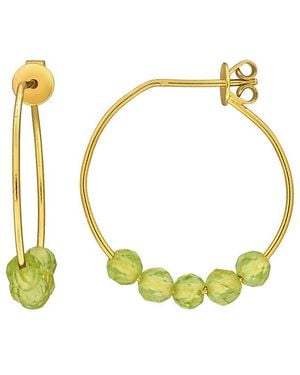 Rina Limor 1.12 Ct. Tw. Peridot Hoop Earrings - Metallic