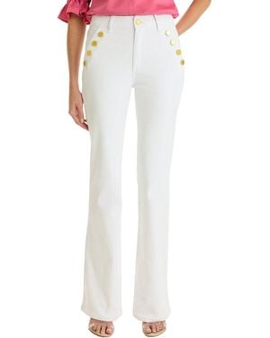 The Noli Shop Petite Allegra Bootcut Jean - White