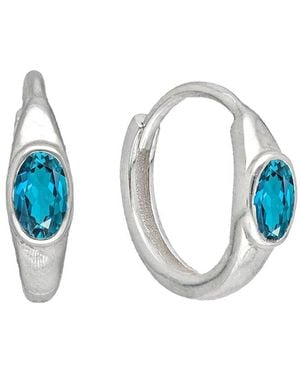 TIRAMISU 0.60 Ct. Tw. London Topaz Huggie Earrings - Blue