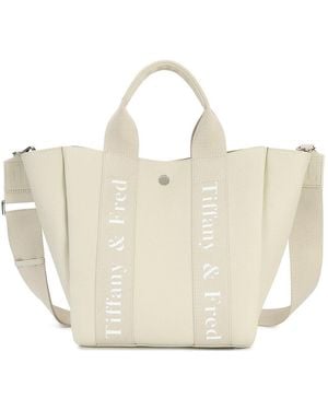 Tiffany & Fred Paris Mini Pebbled Leather Tote - Natural