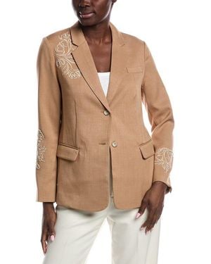 Sam Edelman Fallon Slim 2-Button Blazer - Natural