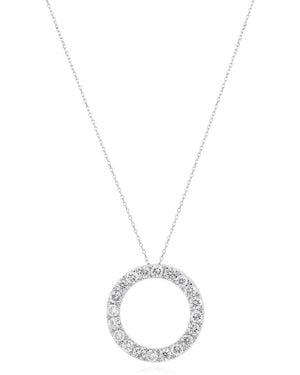 Diana M. Jewels Fine Jewellery 14K 1.50 Ct. Tw. Lab-Grown Diamond Pendant Necklace - Metallic