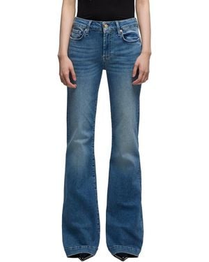 7 For All Mankind Dojo Almost Love Flare Jean - Blue