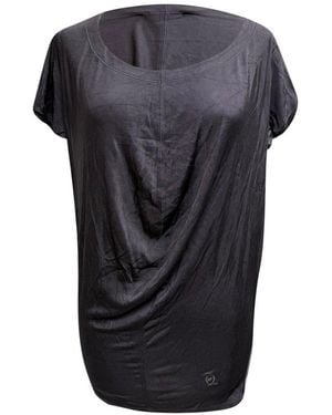 McQueen Round Neck Draped Tunic Top, Size It (Authentic Pre- Loved) - Grey