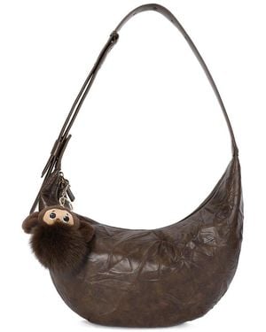 Tiffany & Fred Paris Wrinkled Leather Hobo Bag - Metallic