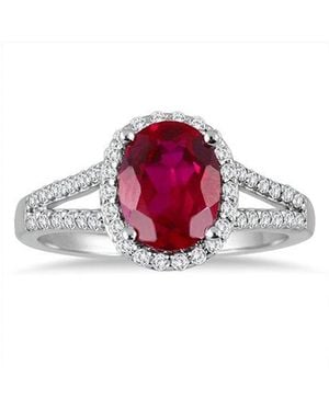 Gem Spark 14K 2.50 Ct. Tw. Diamond & Ruby Ring - Pink