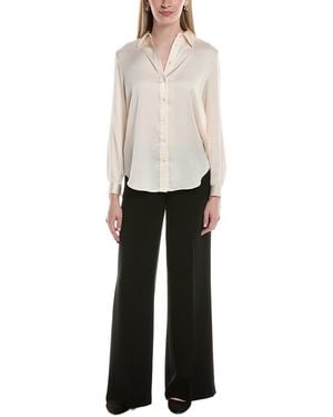 Jones New York Solid Button Shirt - White