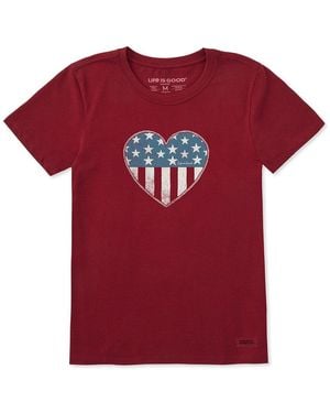 Life Is Good. Crusher T-Shirt - Red