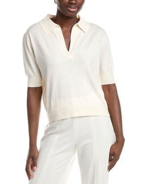 Alexis Danilo Wool & Cashmere-Blend Polo Jumper - White