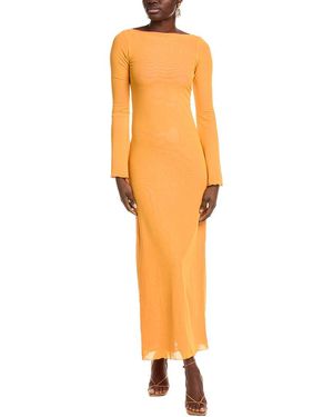 La Petite Robe Di Chiara Boni Paige Mesh Maxi Dress - Orange