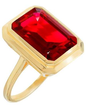 TIRAMISU 14K Over 9.00 Ct. Tw. Lab Created Ruby Statement Ring - Red