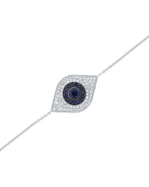 Sabrina Designs 14k 0.96 Ct. Tw. Diamond & Sapphire Evil Eye Bracelet - Blue