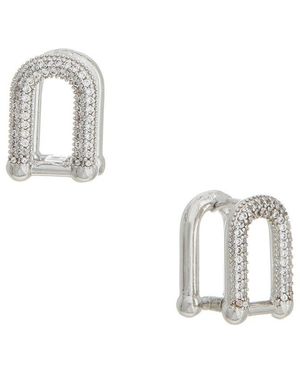 Juvell 18K Plated Cz Earrings - Metallic