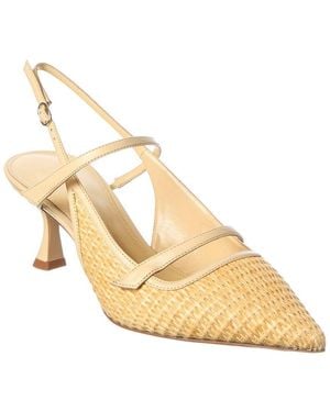 Alexandre Birman Tita 60 Raffia Pump - Metallic