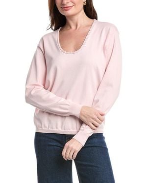 Cabi Braided Neck Pullover - Pink