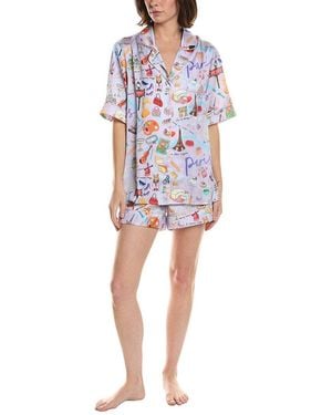 Karen Mabon 2Pc Print Pyjama Set - Red
