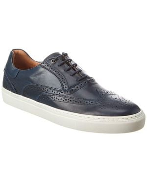 Ted Baker Dentton Brogue Hybrid Burnished Leather Trainer - Blue