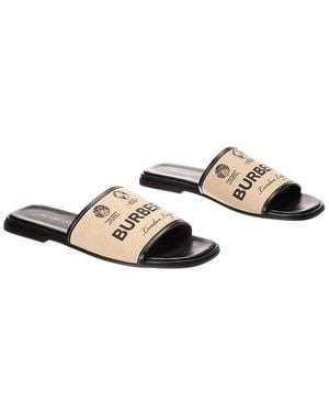 Burberry Carolyn Canvas & Leather Sandal (authentic Pre-loved) - White