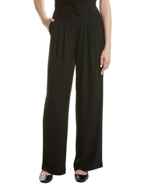 Laundry by Shelli Segal Extended Tab Pleated Pant - Black