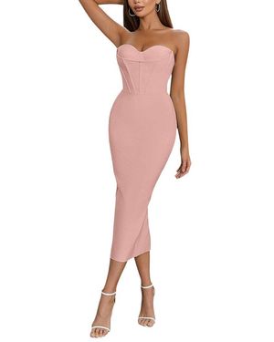 BELLA DESERT Midi Dress - Pink