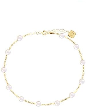 Gabi Rielle Next-level Layering 14k Over Silver 3mm Ankle Bracelet - White