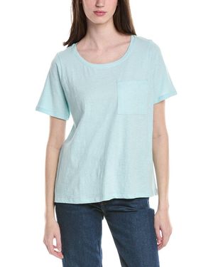 Eileen Fisher Slubby Jersey Pocket T-Shirt - Blue