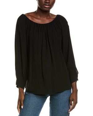 Michael Kors Silk Off-the-shoulder Blouse - Black