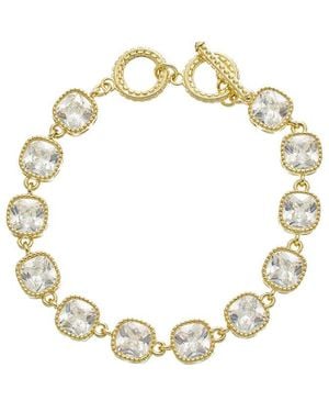 Juvell 18K Plated Topaz Toggle Bracelet - Metallic