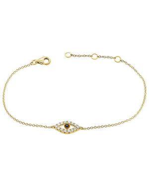 Sabrina Designs 14K 0.23 Ct. Tw. Diamond & Sapphire Evil Eye Bracelet - White