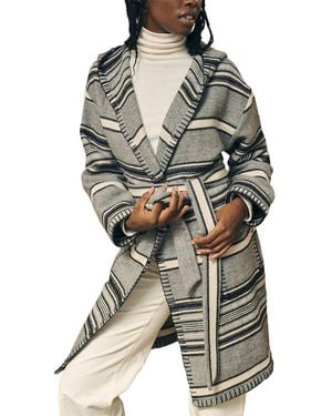 Faherty Luna Wool-Blend Wrap Coat - Multicolor