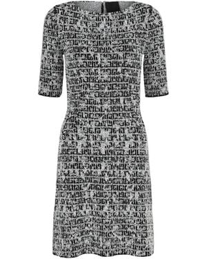 Givenchy Tweed 4G Midi Dress - Gray
